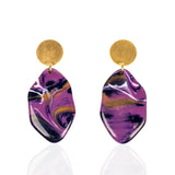 Talia Dangles - Purple/Gold,Earrings, Sassy Jones,