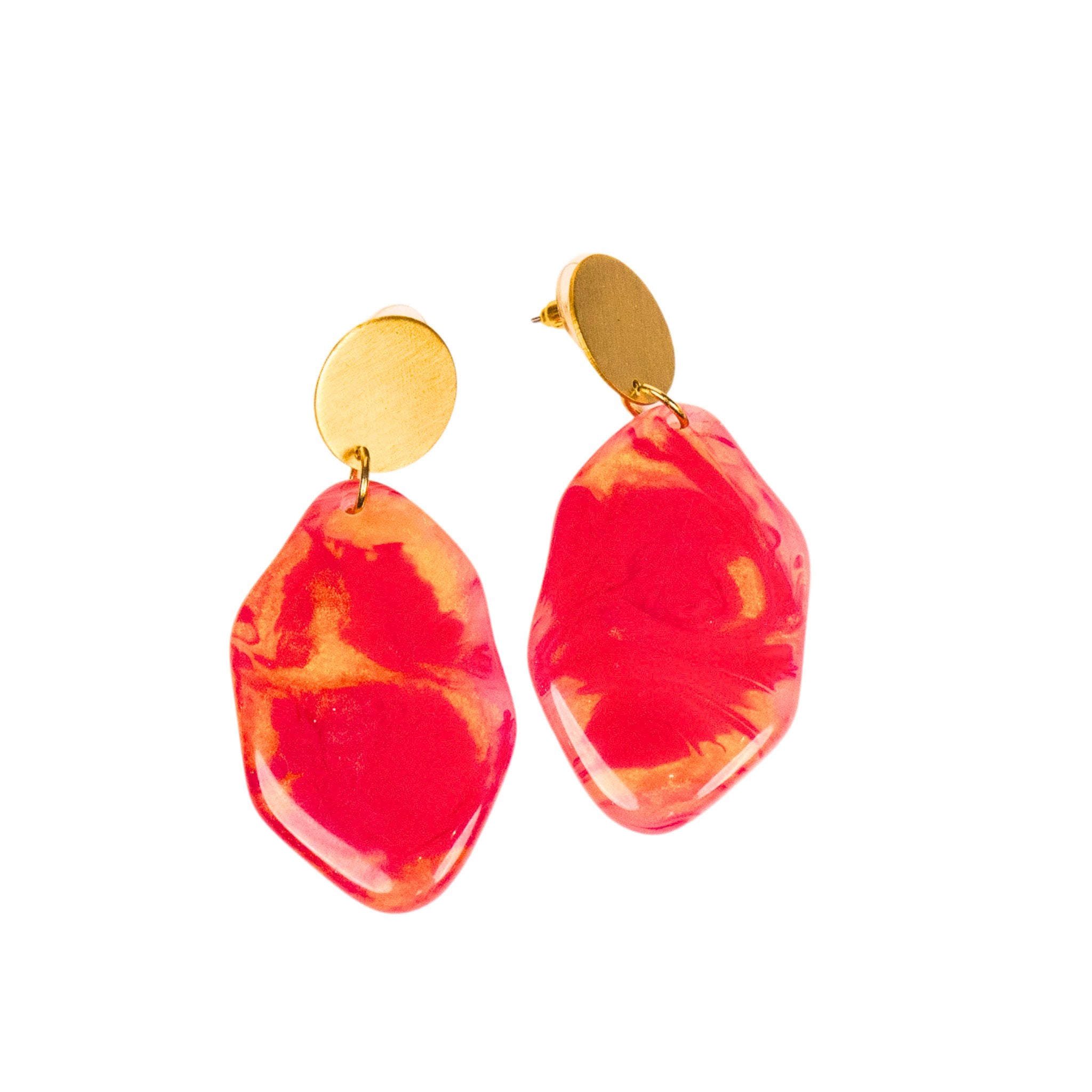 Talia Dangles - Pink/Gold,Earrings, Sassy Jones,