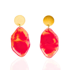 Talia Dangles - Pink/Gold,Earrings, Sassy Jones,