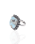 Tempest Larimar Square Adjustable Ring,Rings, Sassy Jones,