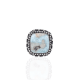 Tempest Larimar Square Adjustable Ring,Rings, Sassy Jones,