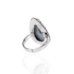 Tempest Larimar Teardrop Adjustable Ring,Rings, Sassy Jones,