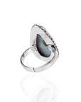 Tempest Larimar Teardrop Adjustable Ring,Rings, Sassy Jones,