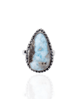 Tempest Larimar Teardrop Adjustable Ring,Rings, Sassy Jones,