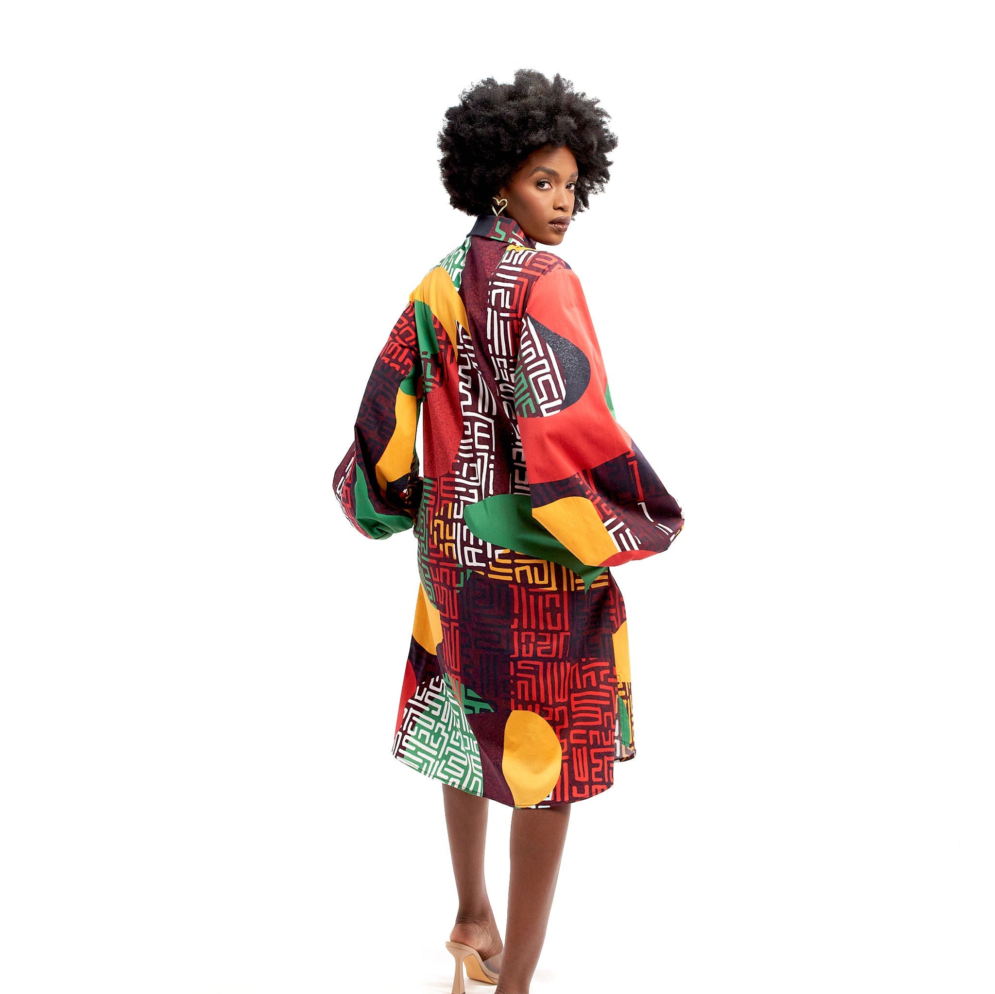 The Alexus Shirt Dress - Africana - Sassy Jones