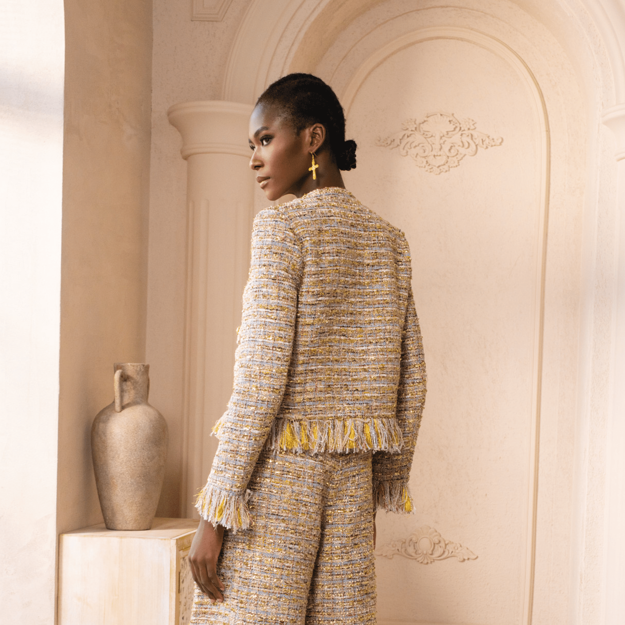 The Claire Tweed Fringe Blazer | Sassy Jones The Claire Tweed Fringe Blazer | Sassy Jones