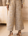 The Claire Metallic Tweed Pleated Trouser,Clothing, Sassy Jones,
