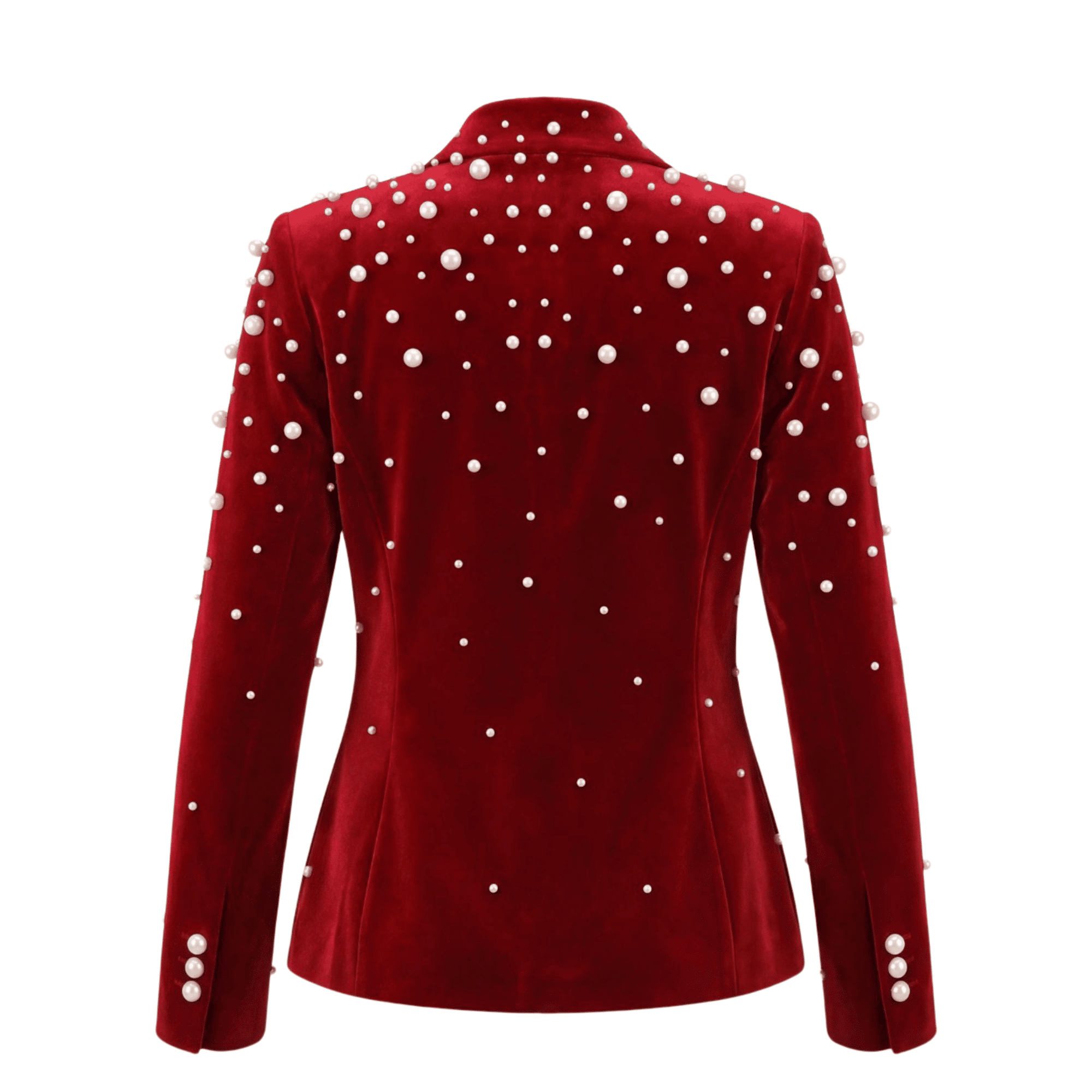 The Fiorella Blazer - Red Velvet Pearl,Clothing, Sassy Jones,