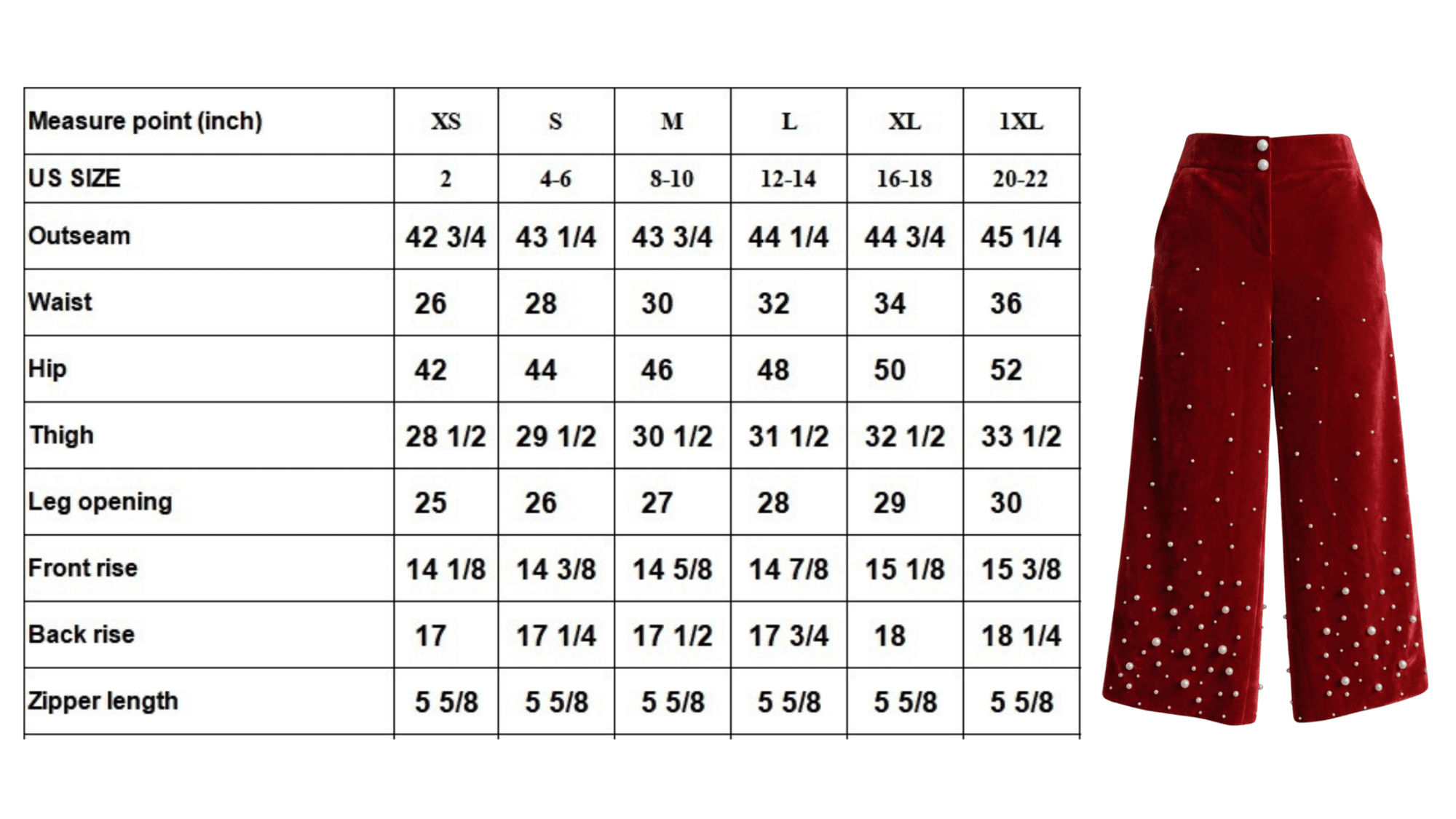 The Fiorella Pant - Red Velvet Pearl,Clothing, Sassy Jones,