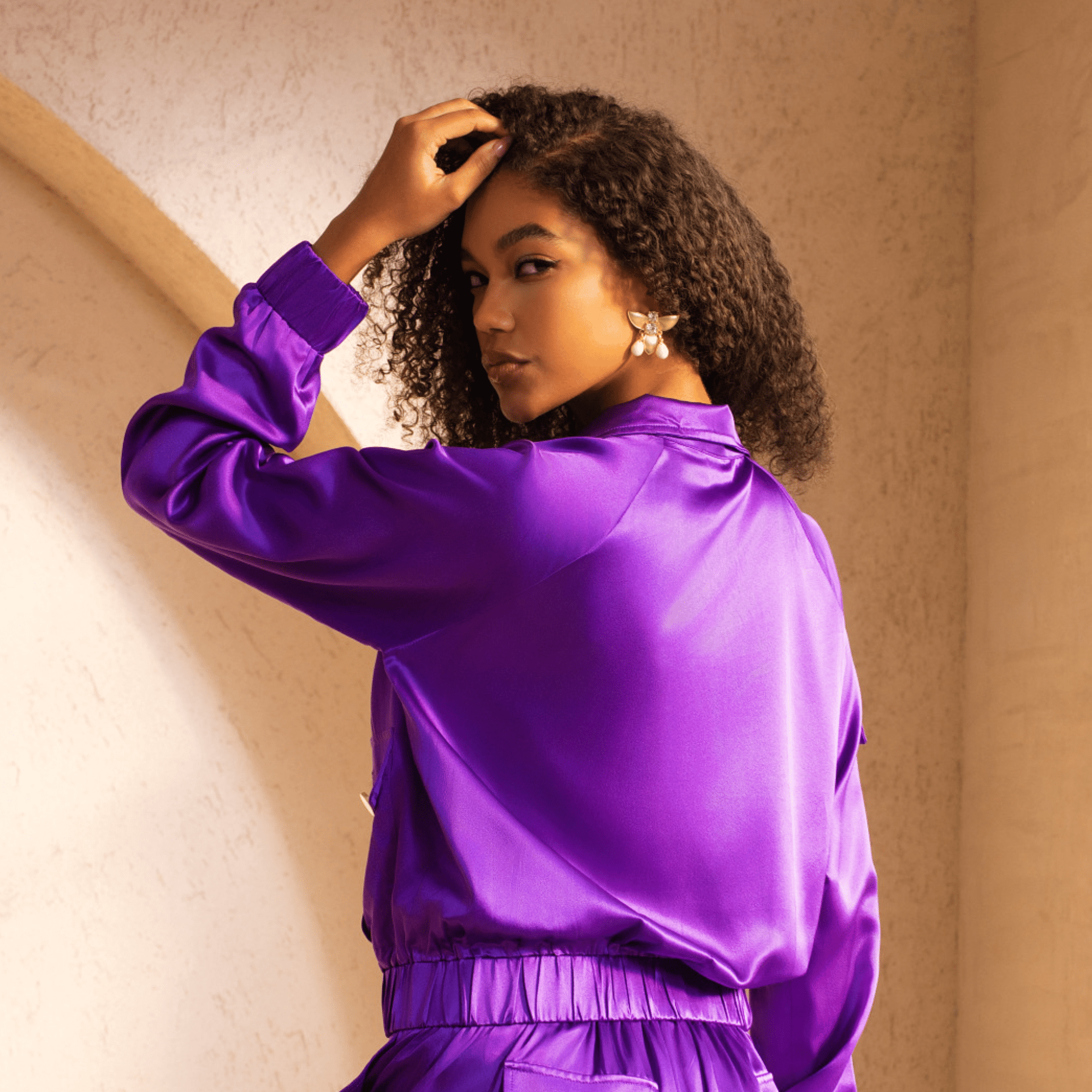 The Flo Signature Silk Jogger Jacket,Clothing, Sassy Jones,