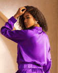The Flo Signature Silk Jogger Jacket,Clothing, Sassy Jones,