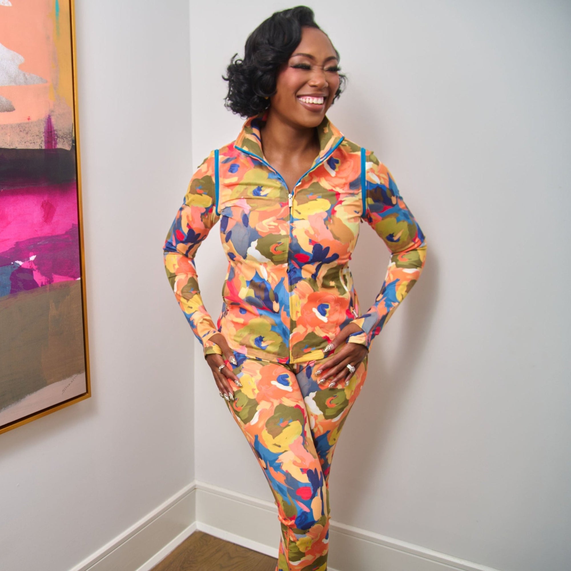 The Francesca Contour 2 in 1 Stretch Jogger Jacket/Vest,Clothing, Sassy Jones,