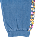 The Gemma Crystal Stretch Jogger Pant - Denim,Clothing, Sassy Jones,