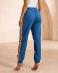 The Gemma Crystal Stretch Jogger Pant - Denim,Clothing, Sassy Jones,