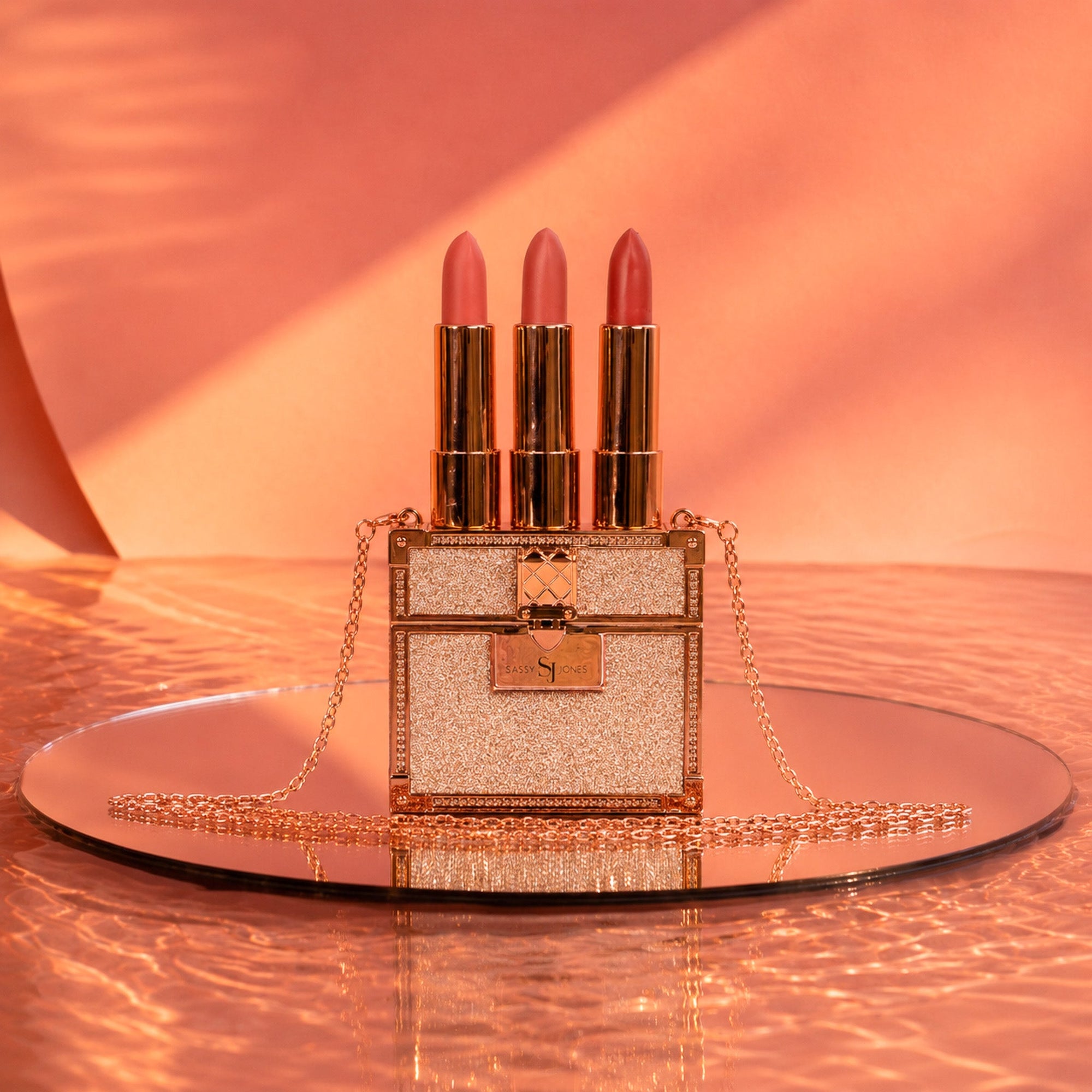The Kiss Clutch - Exclusive Nude Lipsticks Travel Set,Beauty, Sassy Jones,