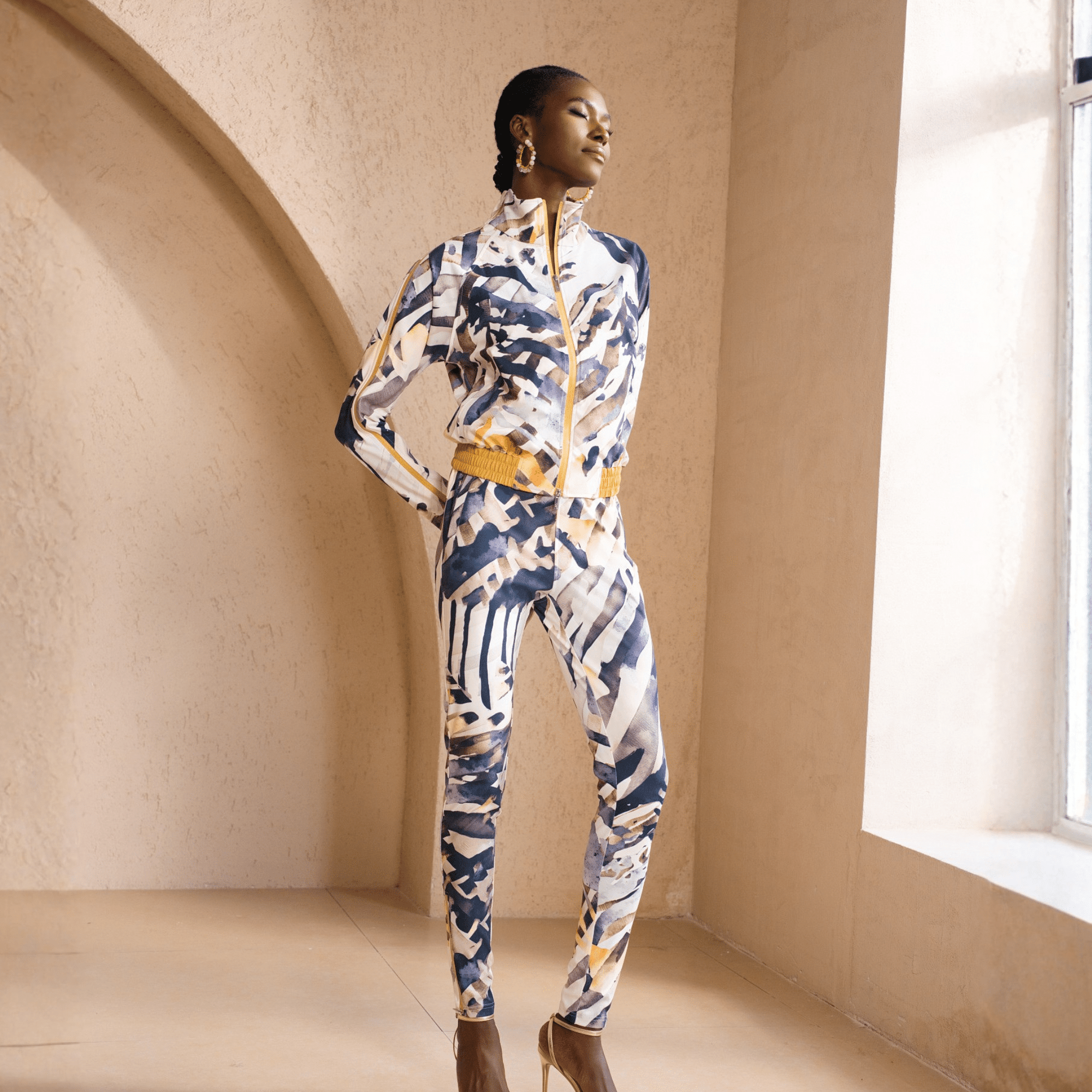 The Ulana Stretch Jogger Pant - Safari Ink,Clothing, Sassy Jones,