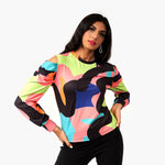 The Zuri Draped Sweatshirt - Candy Paint - Sassy Jones
