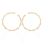 Tiffani Pearl Hoops,Earrings, Sassy Jones,