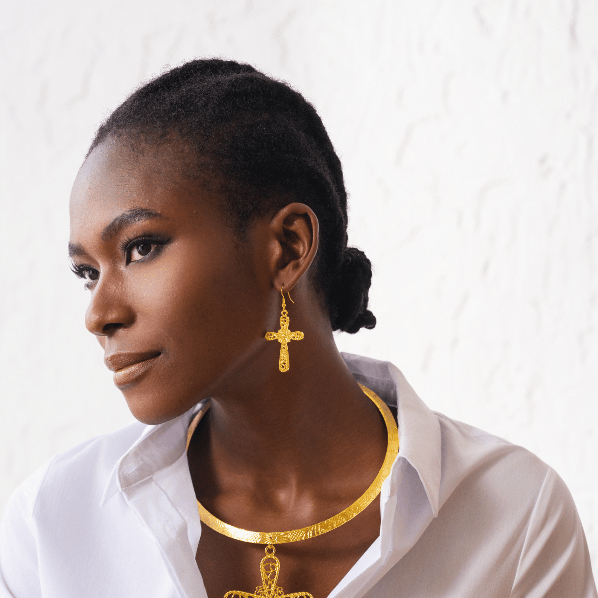 Trinity Cross Filigree Dangles,Necklaces, Sassy Jones,