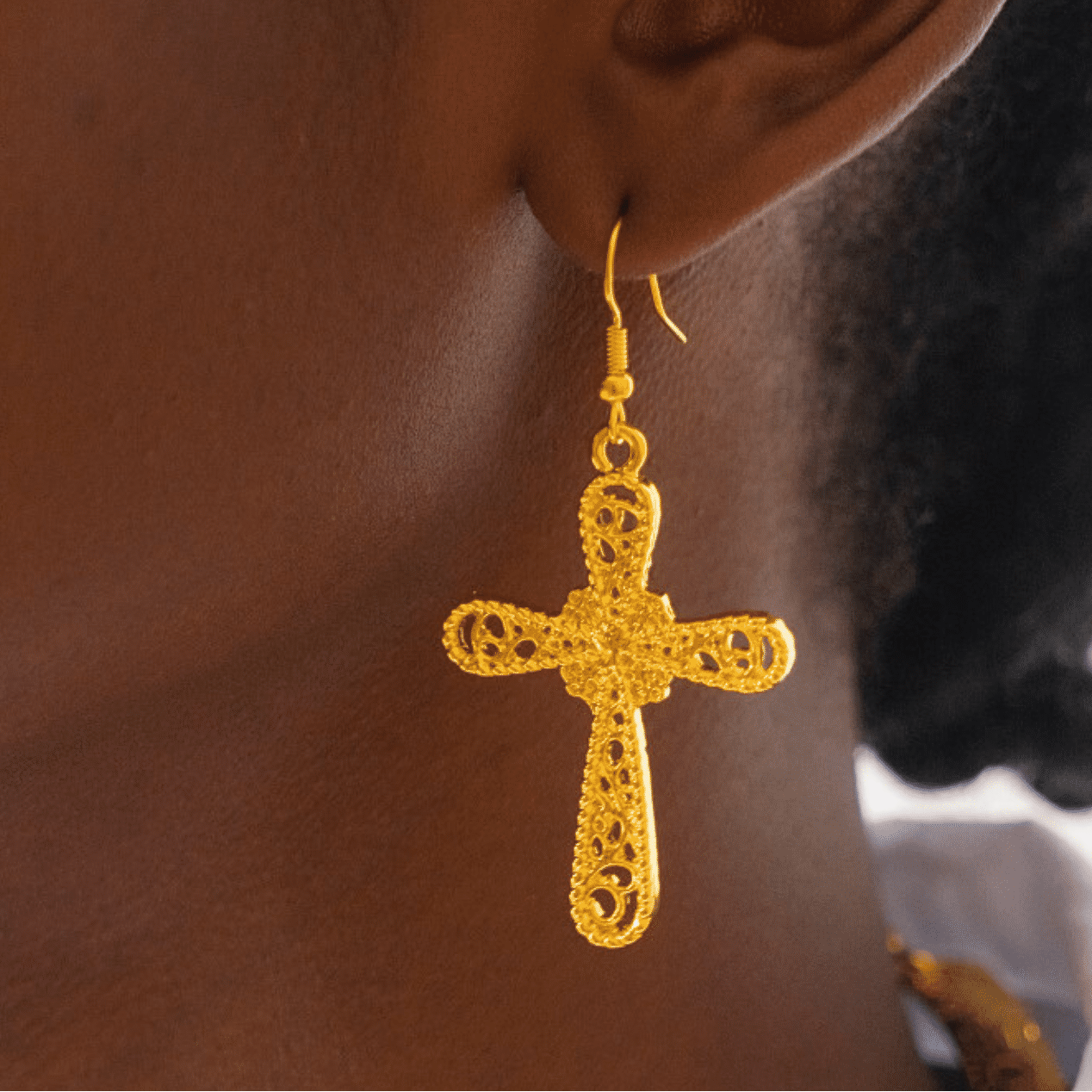 Trinity Cross Filigree Dangles,Necklaces, Sassy Jones,