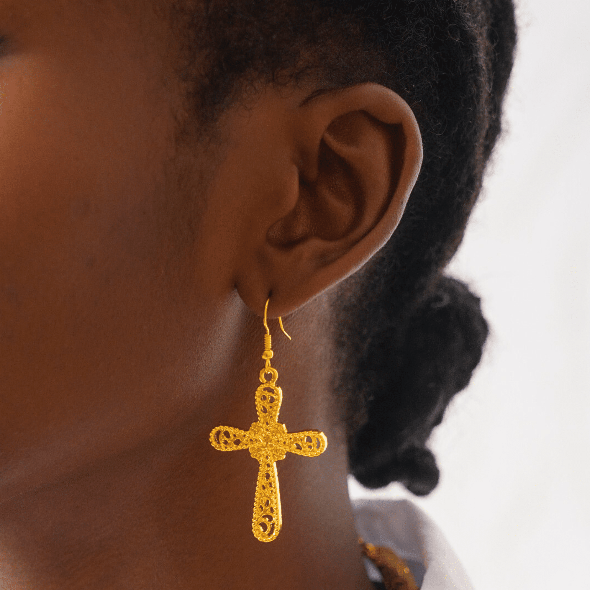 Trinity Cross Filigree Dangles,Necklaces, Sassy Jones,