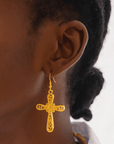 Trinity Cross Filigree Dangles,Necklaces, Sassy Jones,