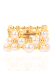 Trinity Cross Stretch Bracelet Stack - Dynasty Pearl,Bracelets, Sassy Jones,