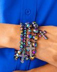 Trinity Crucifix Cross 4pc Stretch Bracelet Stack - Heaven’s Rainbow,Bracelets, Sassy Jones,