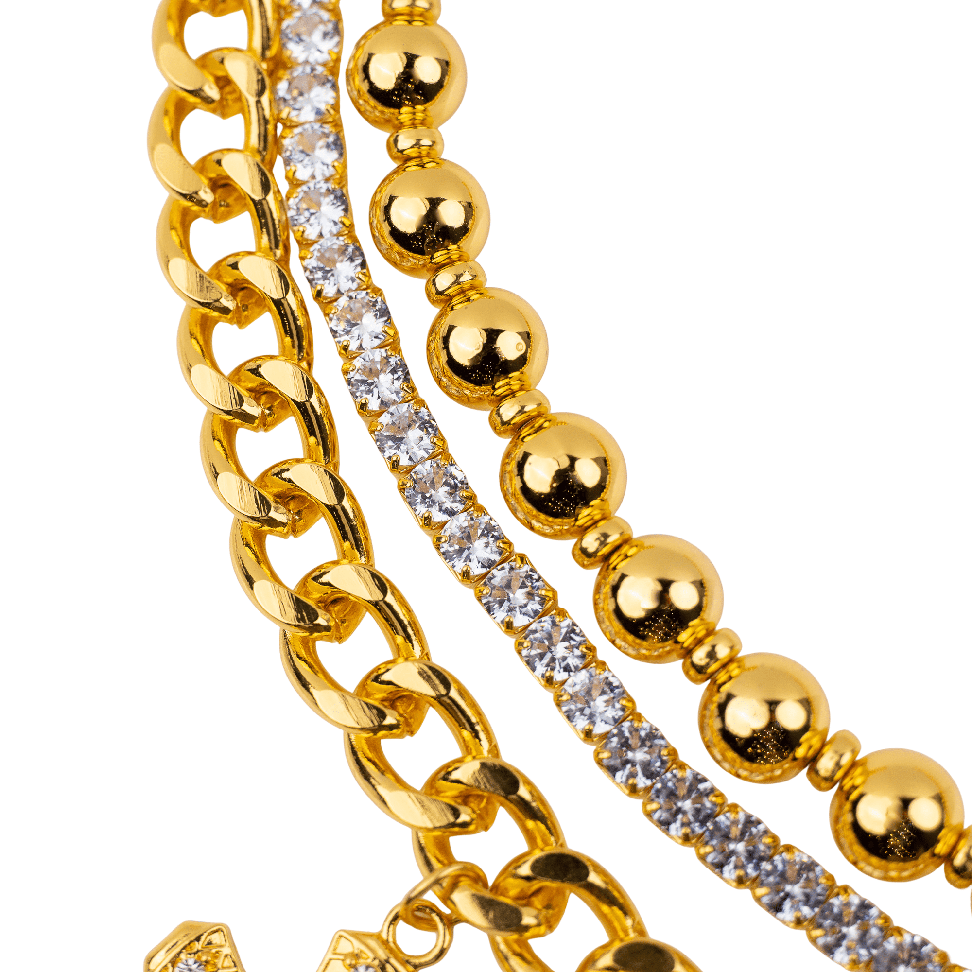 Trinity Crucifix Cross Statement Chain - Gold,Necklaces, Sassy Jones,