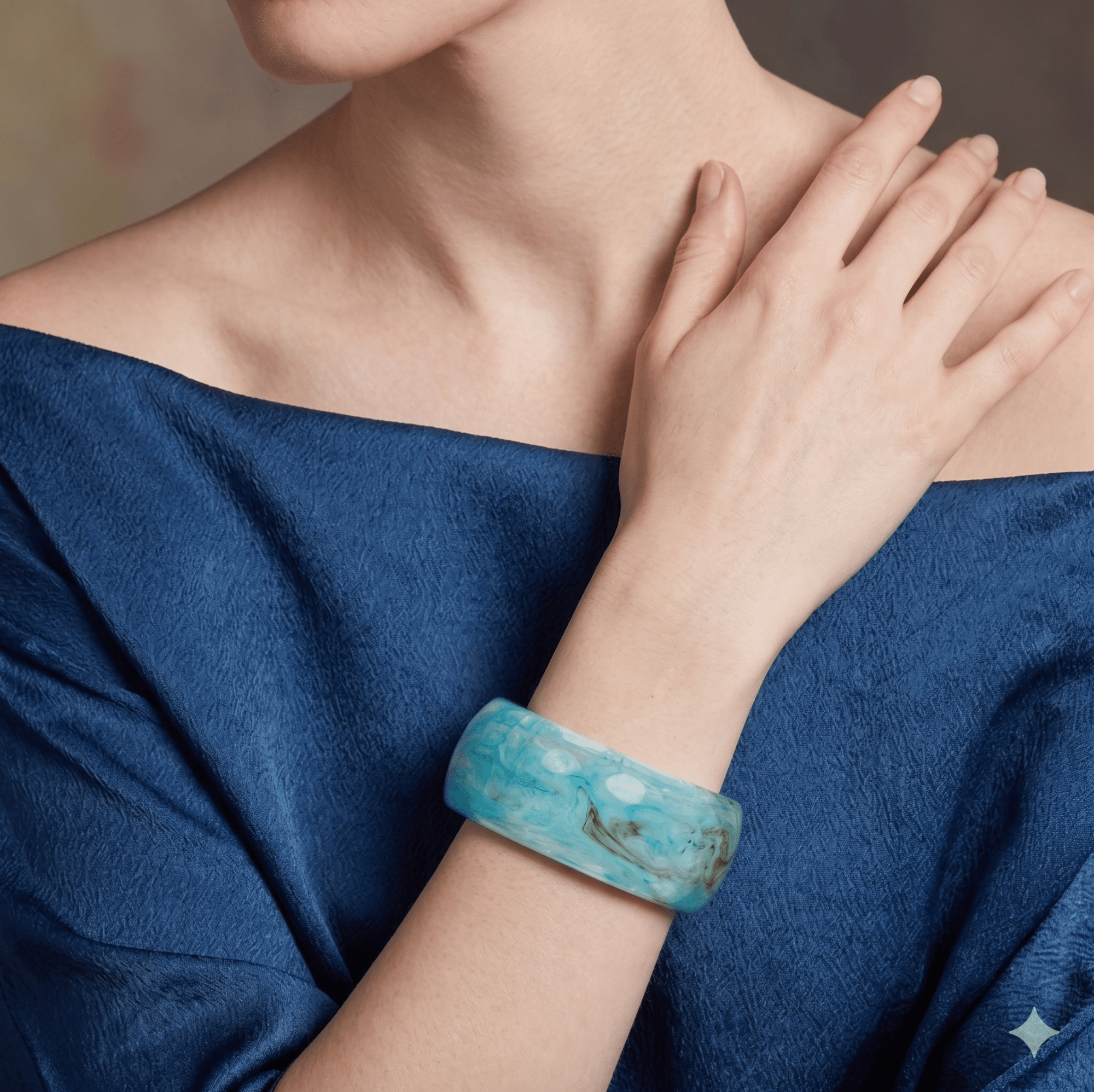 Tyla Ocean Wave Bangle,Bracelets, Sassy Jones,