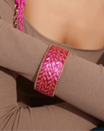 Tyla Party Bangle - Sequin Fuschia,Bracelets, Sassy Jones,