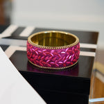 Tyla Party Bangle - Sequin Fuschia,Bracelets, Sassy Jones,