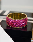 Tyla Party Bangle - Sequin Fuschia,Bracelets, Sassy Jones,