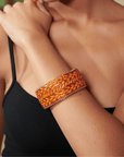 Tyla Party Bangle - Sequin Orange,Bracelets, Sassy Jones,