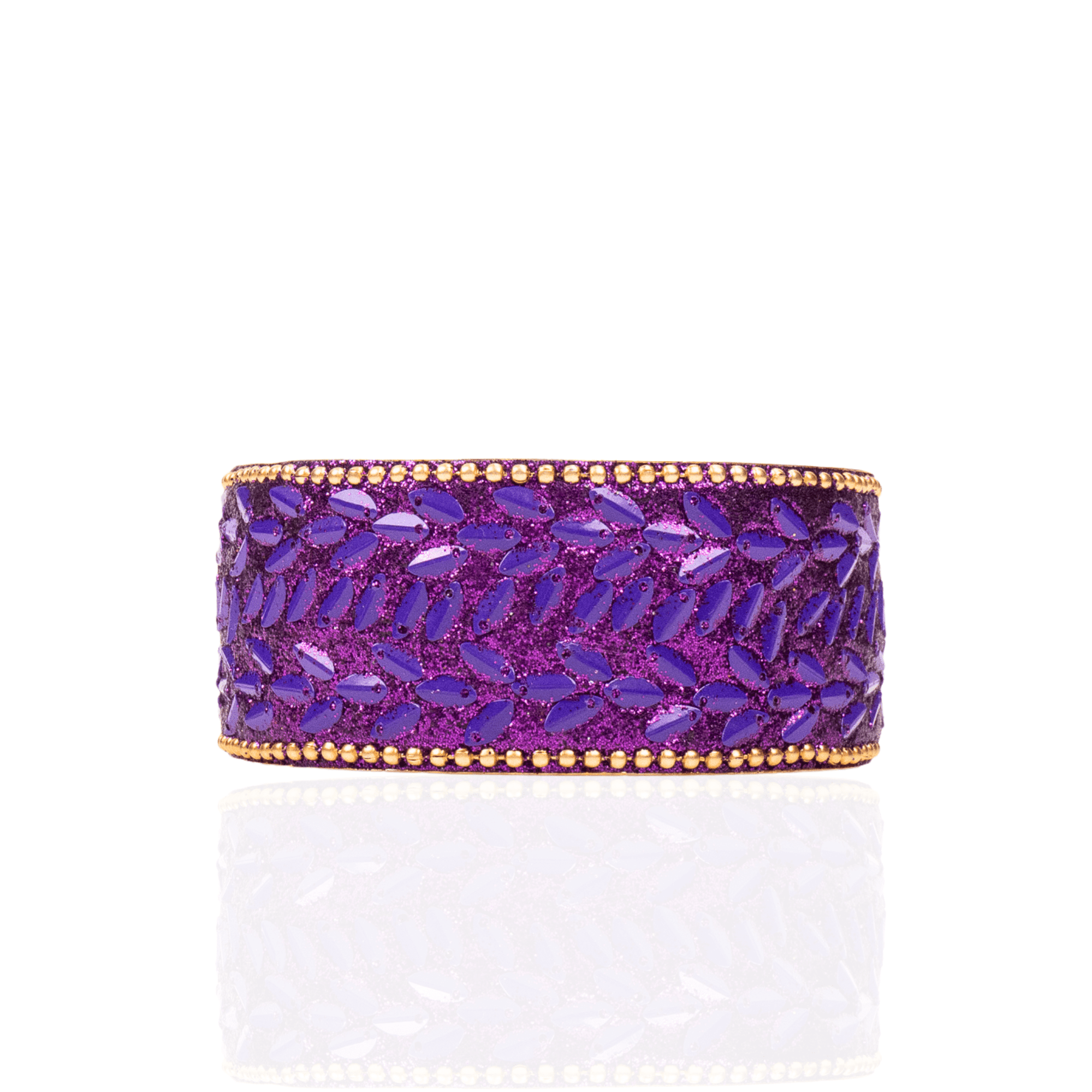 Tyla Party Bangle - Sequin Purple,Bracelets, Sassy Jones,