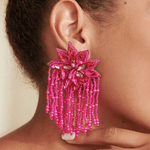 Tyla Party Dangles - Sequin Fuschia,Earrings, Sassy Jones,