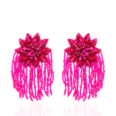 Tyla Party Dangles - Sequin Fuschia,Earrings, Sassy Jones,