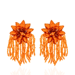 Tyla Party Dangles - Sequin Orange,Earrings, Sassy Jones,