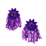 Tyla Party Dangles - Sequin Purple,Earrings, Sassy Jones,