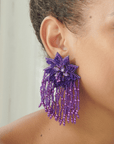 Tyla Party Dangles - Sequin Purple,Earrings, Sassy Jones,