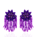 Tyla Party Dangles - Sequin Purple,Earrings, Sassy Jones,