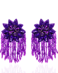 Tyla Party Dangles - Sequin Purple,Earrings, Sassy Jones,