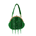 Tyla Party Tote - Sequin Emerald,Handbags, Sassy Jones,