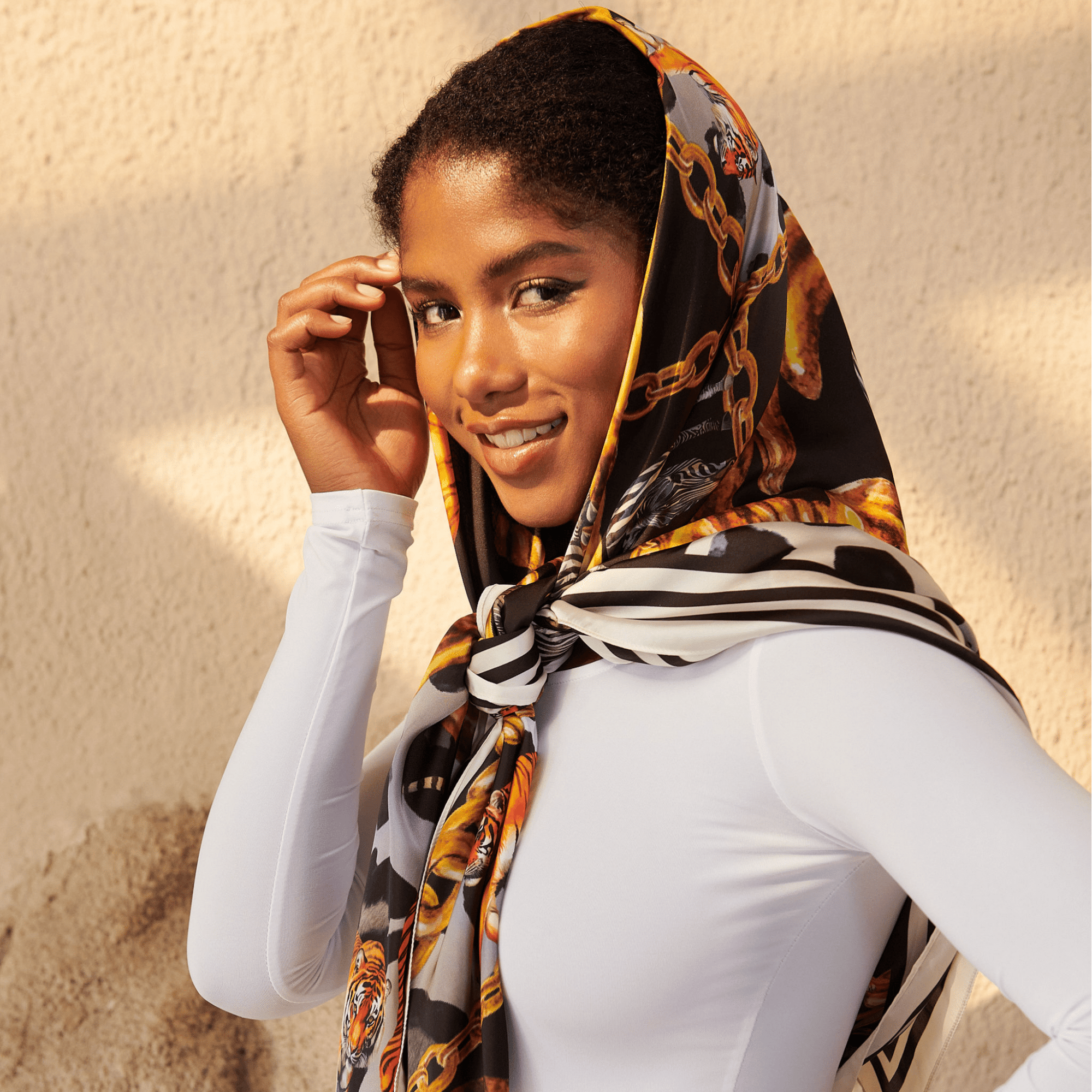 Untamed Luxe Scarf 33" x 33",Scarves, Sassy Jones,