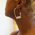 Valentina Arch Hoops - Silver,Earrings, Sassy Jones,