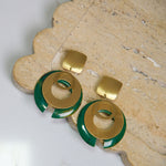 Victoria Dangles - Green Marble,Earrings, Sassy Jones,