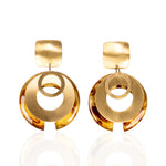 Victoria Dangles - Tortoise,Earrings, Sassy Jones, gold dangles