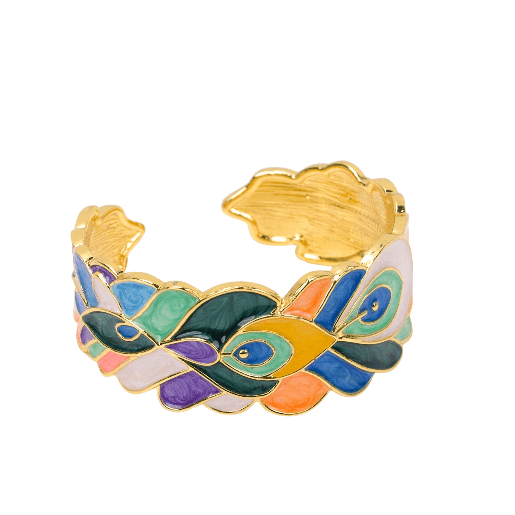 Victoriana Prissy Peacock Adjustable Cuff,Bracelets, Sassy Jones,