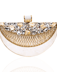 Wisteria Half Moon Clutch - Mother of Pearl,Handbags, Sassy Jones,