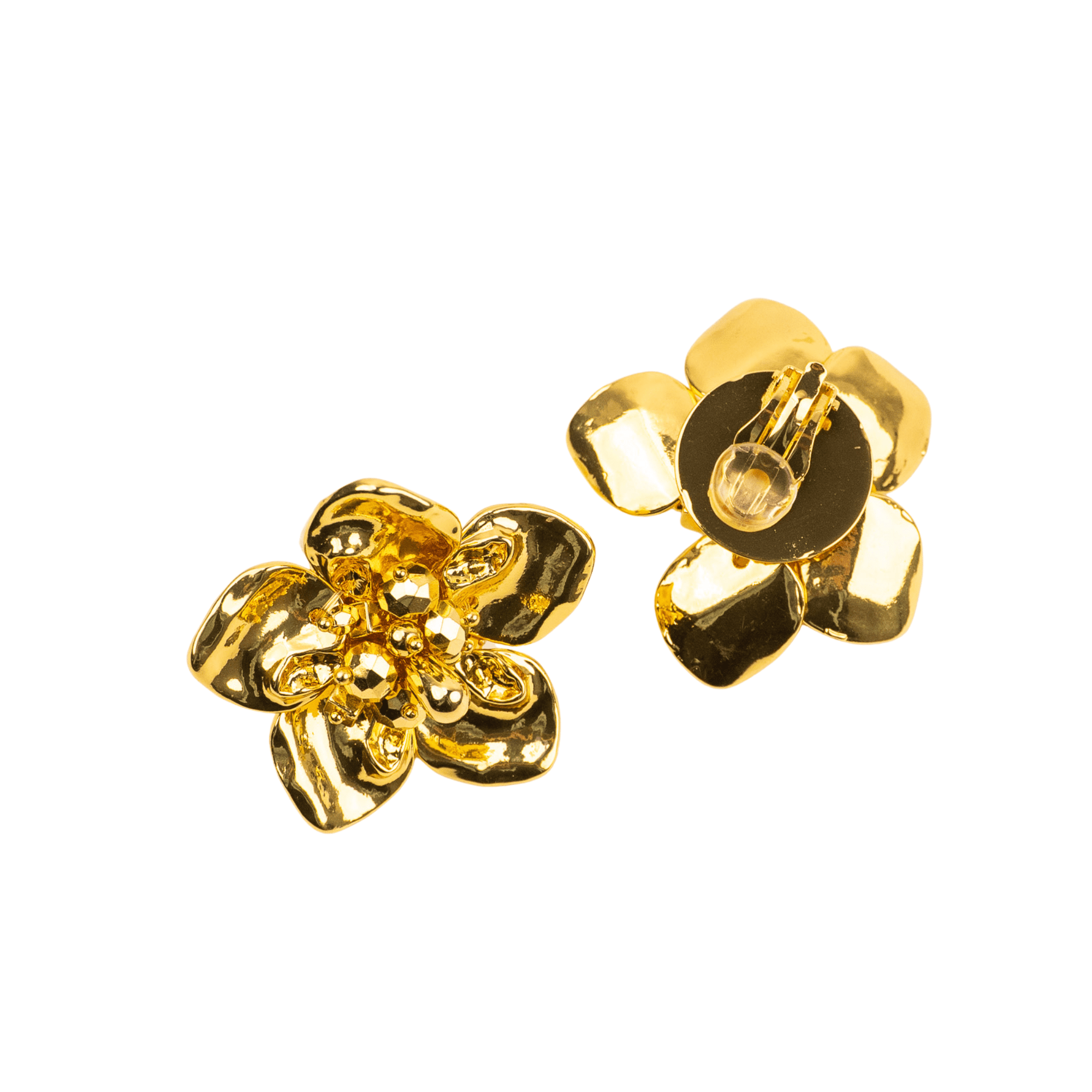 Wisteria Sculptural Earrings - 18k Gold,Earrings, Sassy Jones,